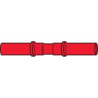Nylon Insulated Aircraft Splice, Length 1.52 Inches, Width .25 Inches, Wire Range #22-#18 AWG, Color Red, Copper, Tin Plated