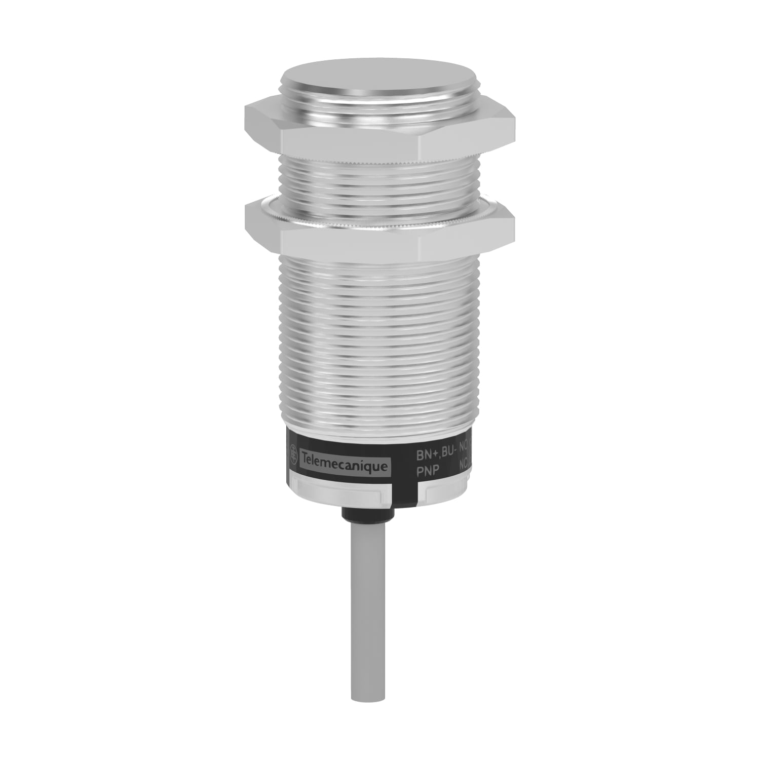 Telemecanique Capacitive proximity sensors XT, cylindrical M30, brass, Sn 10mm, 12..24VDC, cable 2 m