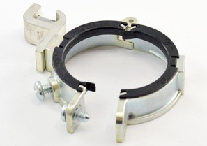 Split Bushing, Insulated, Grounding, Zinc Plated Steel, Size 2 Inch