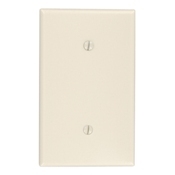 1-Gang No Device Blank Wallplate, Standard Size, Thermoset, Strap Mount, Brown