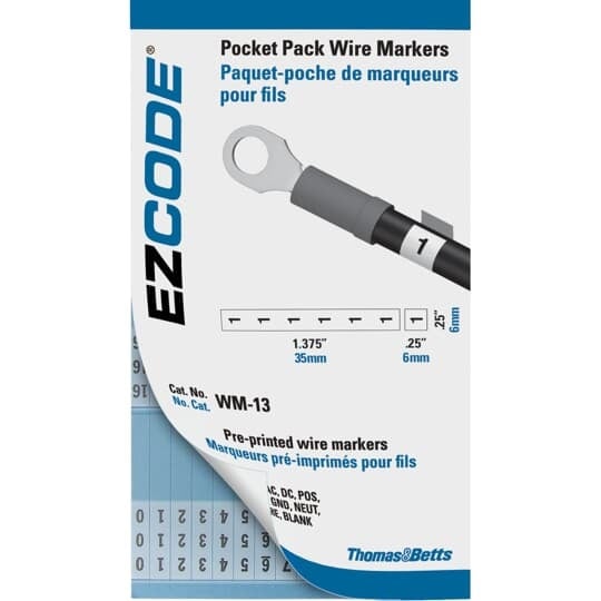 Standard Wire Marker Books - Vinyl Cloth 46 Markers each page. full page of 1, full page of 2, ..full page of 9