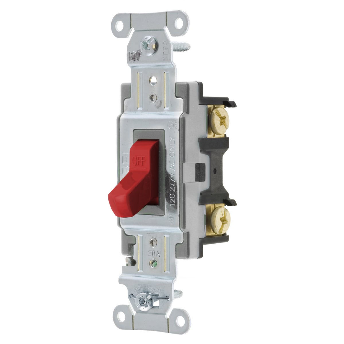 CSB220R CSB Specification Grade Standard AC Toggle Switch, 120 to 277 VAC, 20 A, 5540 W Power Rating, 2-Position Contact