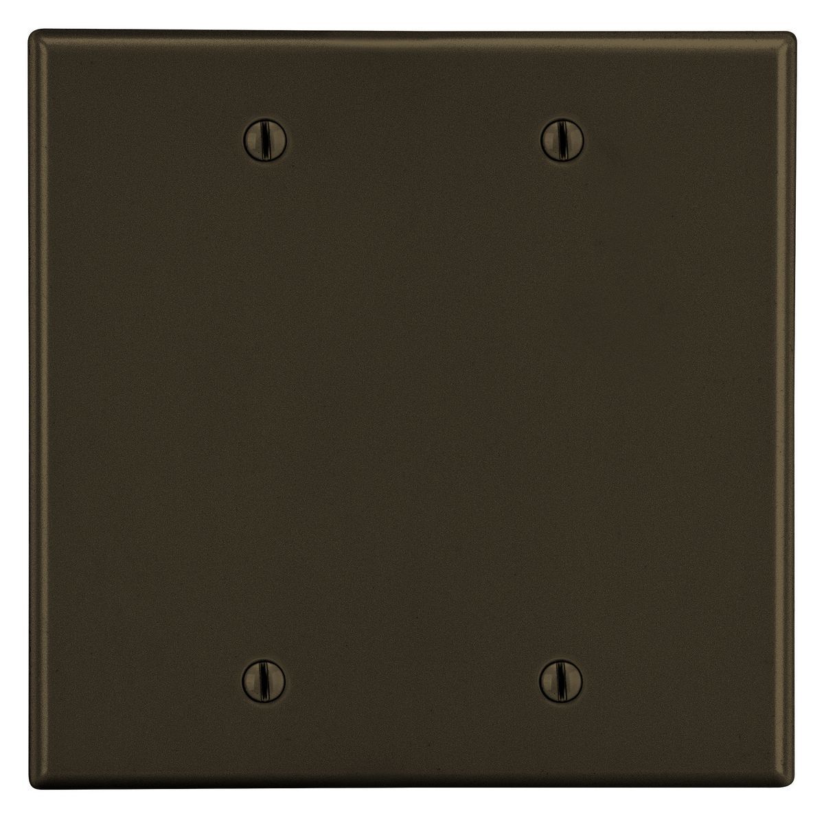Wallplate, 2-Gang, 2 Box Mount Blank, Brown