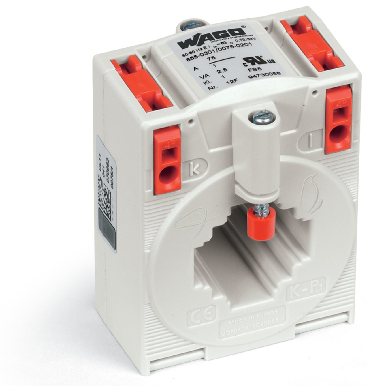 Plug-in current transformer; Primary rated current 300 A; Secondary rated current: 5 A; Rated power: 5 VA; Accuracy class: 1