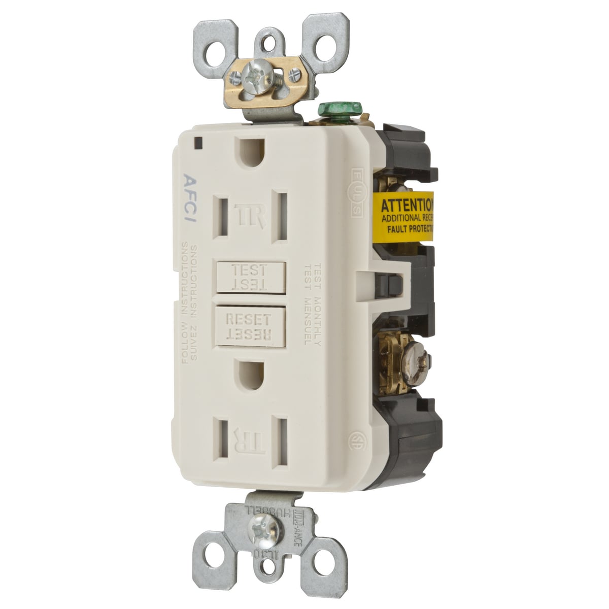 15A ARC FAULT TR RECEPTACLE LA.