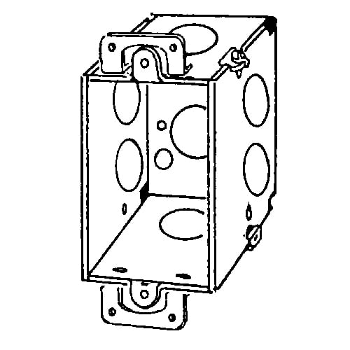 Features:Gangable, With 3/4 And 1/2 IN Conduit Knockout, Standard:UL E18095, Number Of Outlet:7, Material:Steel, Size:2 X 2.75 X 3IN, Cubic Capacity:14CI