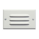 A lighting support basic, this versatile LED step light horizontal louver features a classic White finish.
