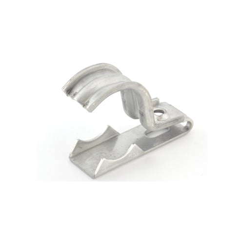 One piece clamp back and strap combination, 1 hole, Stainless Steel, 3/4" - 1" Trade Size