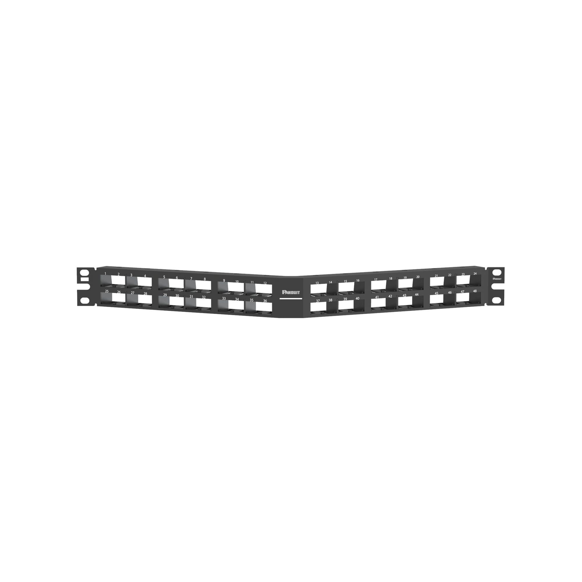 Patch Panel, 48 Port, Modular Angled HD,