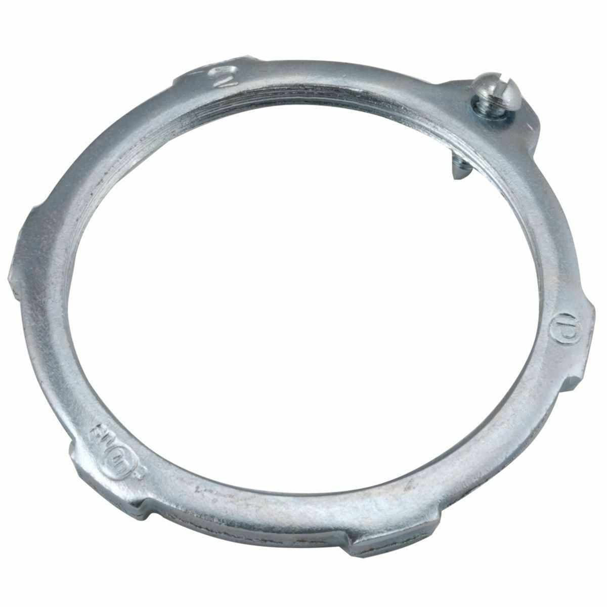1252 Grounding Bonding Locknut, 3 in, For Use With IMC/Rigid Conduit, Steel, Electro-Plated Zinc