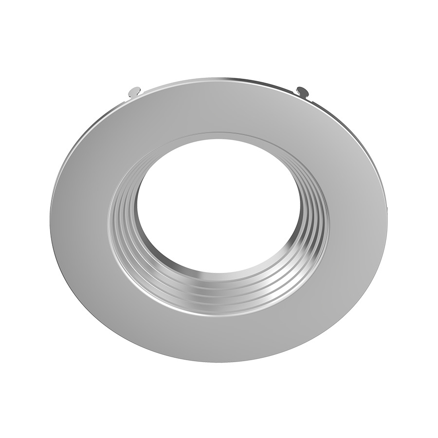 Retrofit Downlights Recessed Retrofit Downlight Trim 6 Inches Round Baffled Brushed Nickel