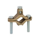 Cast Bronze Ground Clamp for Wire Range 10 Sol - 2 Str, Water Pipe Size 1/2 - 1, Height 2-3/4 Inch, Width 2-11/32 Inch