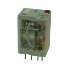 D2 Series General Purpose Plug-In Relay, Full featured cover, 120V coil, 4431 Ohms resistance, Plug-in terminal, DPDT contact configuration, 10A contact rating, Silver alloy contacts, IP40 enclosure