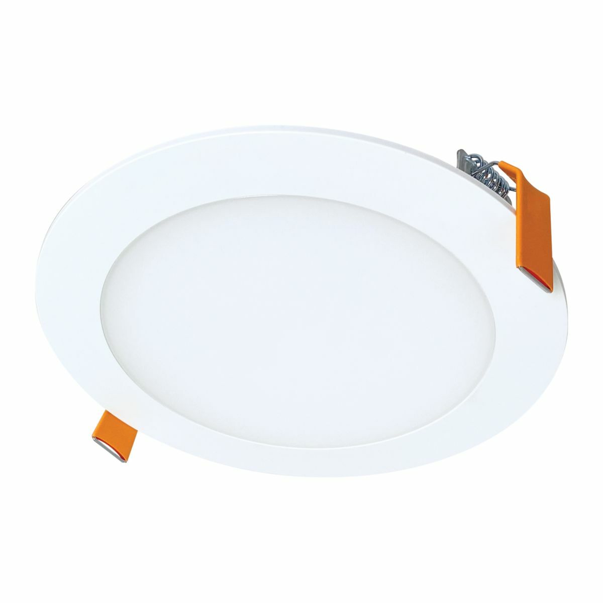 4-Inch LED smooth lens downlight with plastic housing and remote driver / junction box, 1100 Lumens, 90 CRI, field selectable 2700K, 3000K, 3500K, 4000K, 5000K CCT, 120V, Matte White Flange