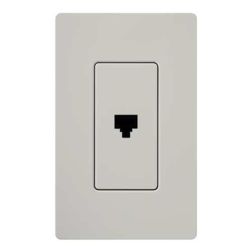Claro, Satin, Single Telephone Jack in palladium