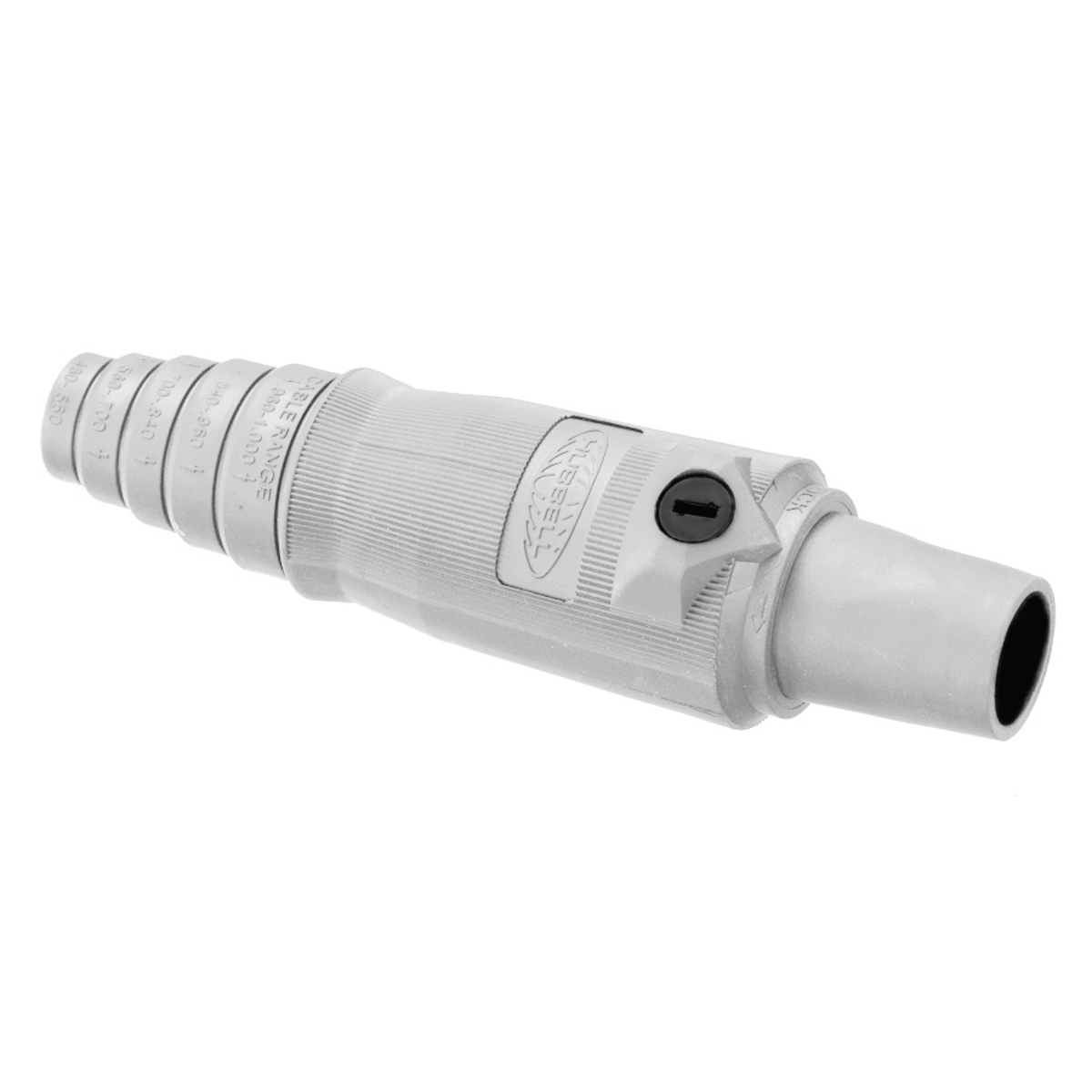 Heavy Duty Products, Single Pole Devices, Industrial Grade, Female, Plug, 400A 600V AC/DC, Single Conductor, Double Set Screws, White