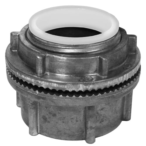 Watertight Hubs, Zinc Diecast Hubs - Insulated, Class I, Div 2, Trade Size: 3/4", Body Length: 0.94", Thread Length: 0.64", Outside Diameter: 1.69"