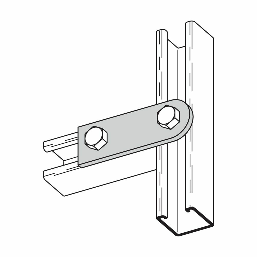 Eaton B-Line series swivel plate, 0.23" H x 4.62" L x 1.62" W, Steel, Electro-plated, 1/4" Gauge