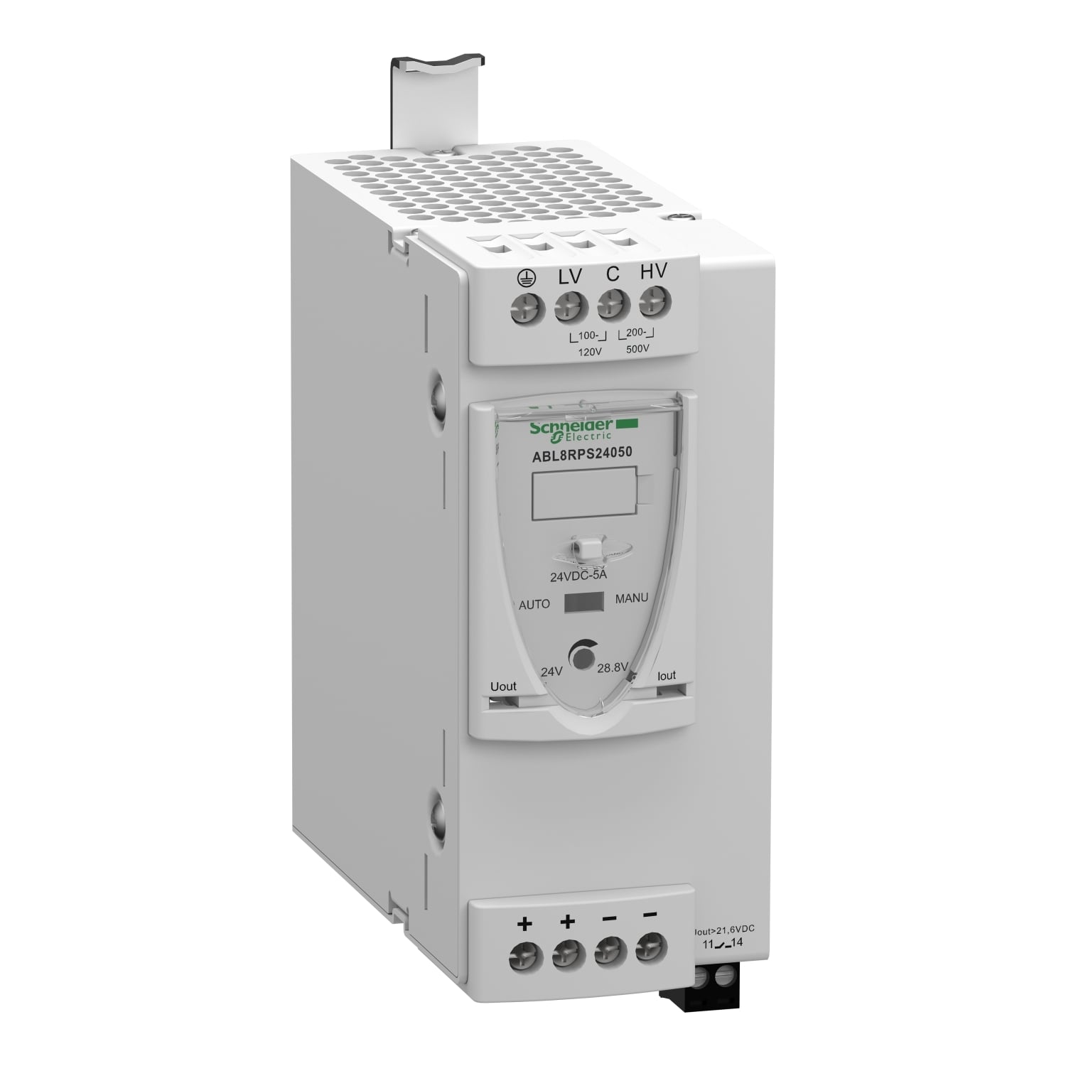 universal power supply, Phaseo, 1 or 2 phase, 100 to 500 V, 24 V, 5 A