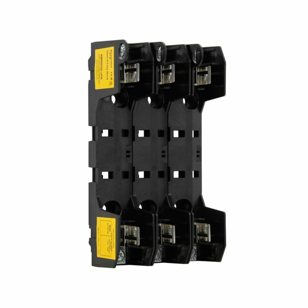 Eaton Bussmann Series RM modular fuse block, Modular fuse block, 0-30 A, Three-pole, Class R, Screw with pressure plate, 600 V