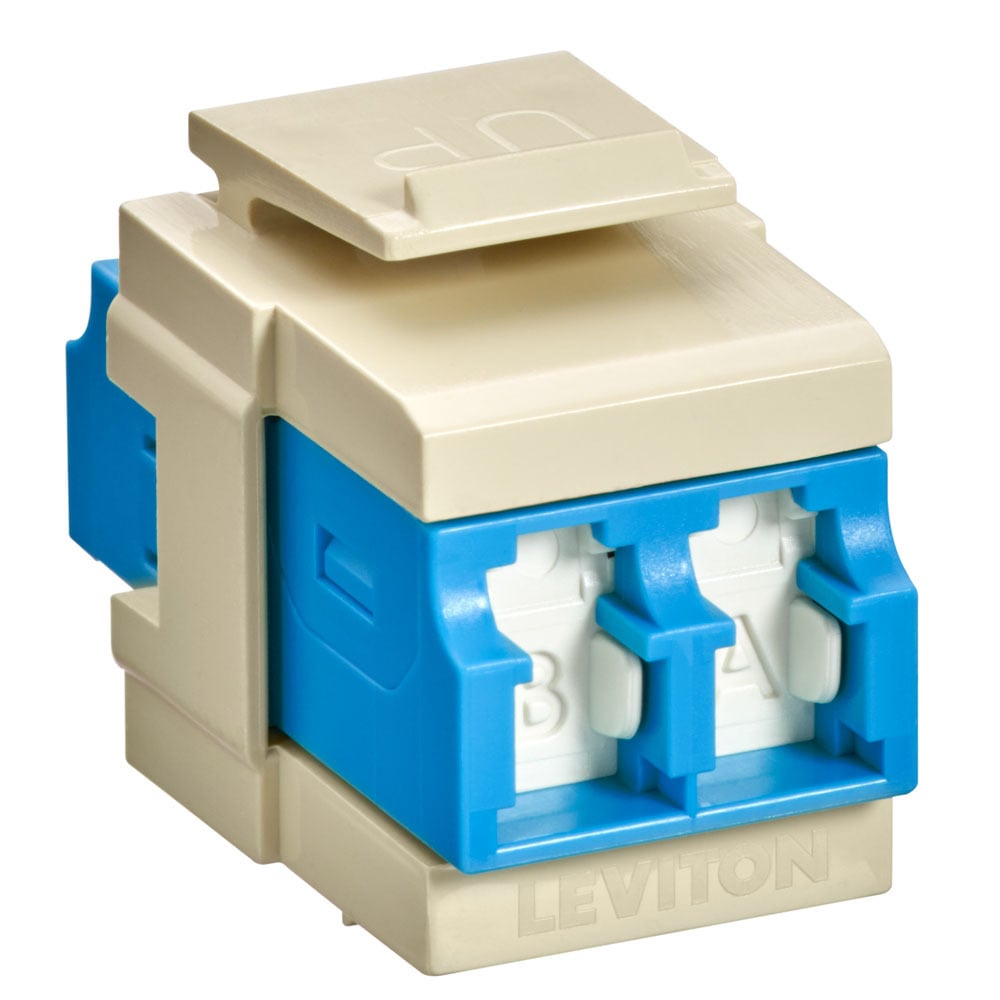 QUICKPORT DUPLEX LC SHUTTERED ADAPTER (BLUE),IVORY HOUSING/BEZEL