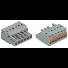 1-conductor female connector; push-button; Push-in CAGE CLAMP; 2.5 mm; Pin spacing 5 mm; 12-pole; 2,50 mm; gray