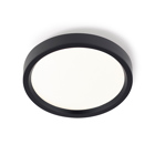SlimSurface LED downlight, 7-inch round, surface mount, 80 CRI, 3000K CCT, 1000 lm,120V, Standard (TRIAC) dimming, wet location, Black Finish