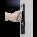 Folding lever handle, for CM, For lock inserts, color: Enclosure: Similar to RAL 9005, Handle: Similar to RAL 9006