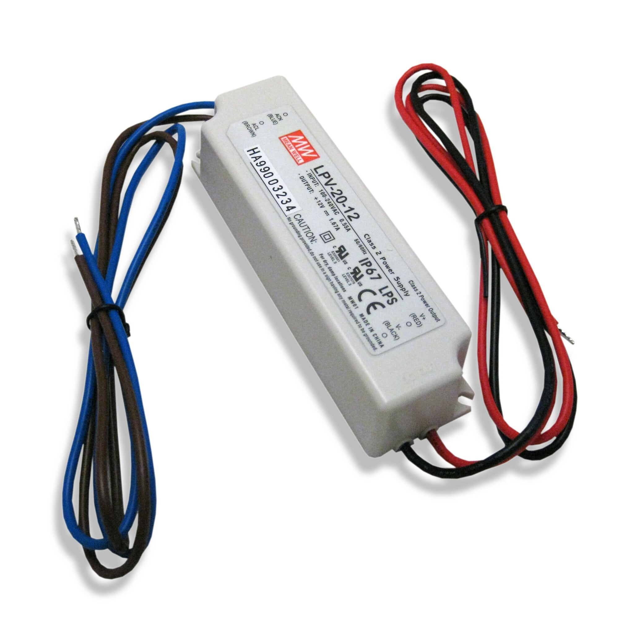 12V DC Constant Voltage Driver, Class 2, 20W