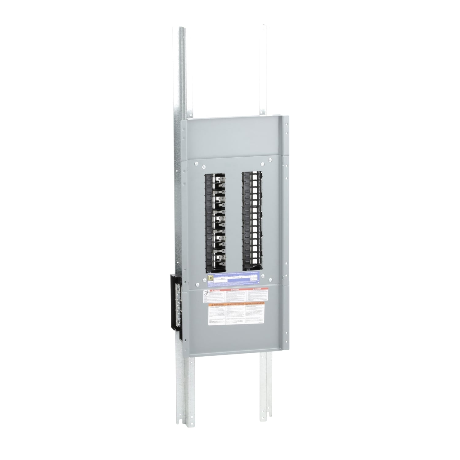 Panelboard interior, NQ, main lugs, 400A, Cu bus, 30 pole spaces, 3 phase, 4 wire, 240VAC, 48VDC