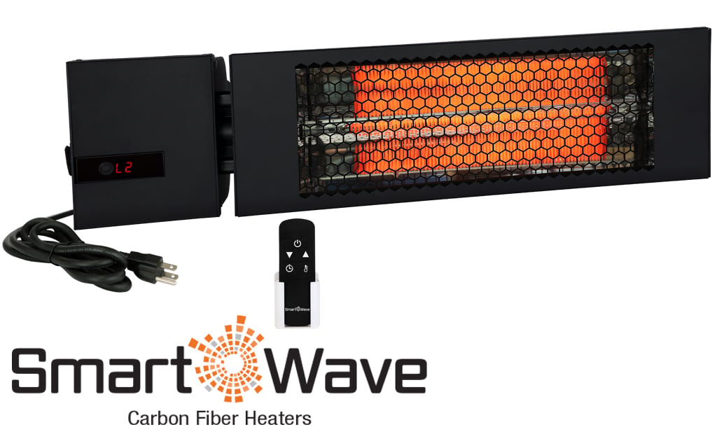 RK RADIANT HTR 24" BLK, CARBON LAMP 120V 1500W W/ 15A PLUG & REMOTE