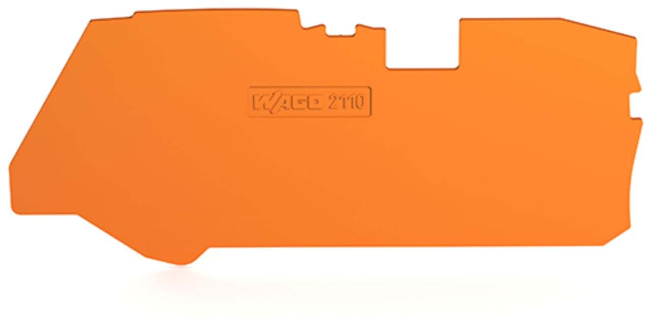 End and intermediate plate; 1 mm thick; orange