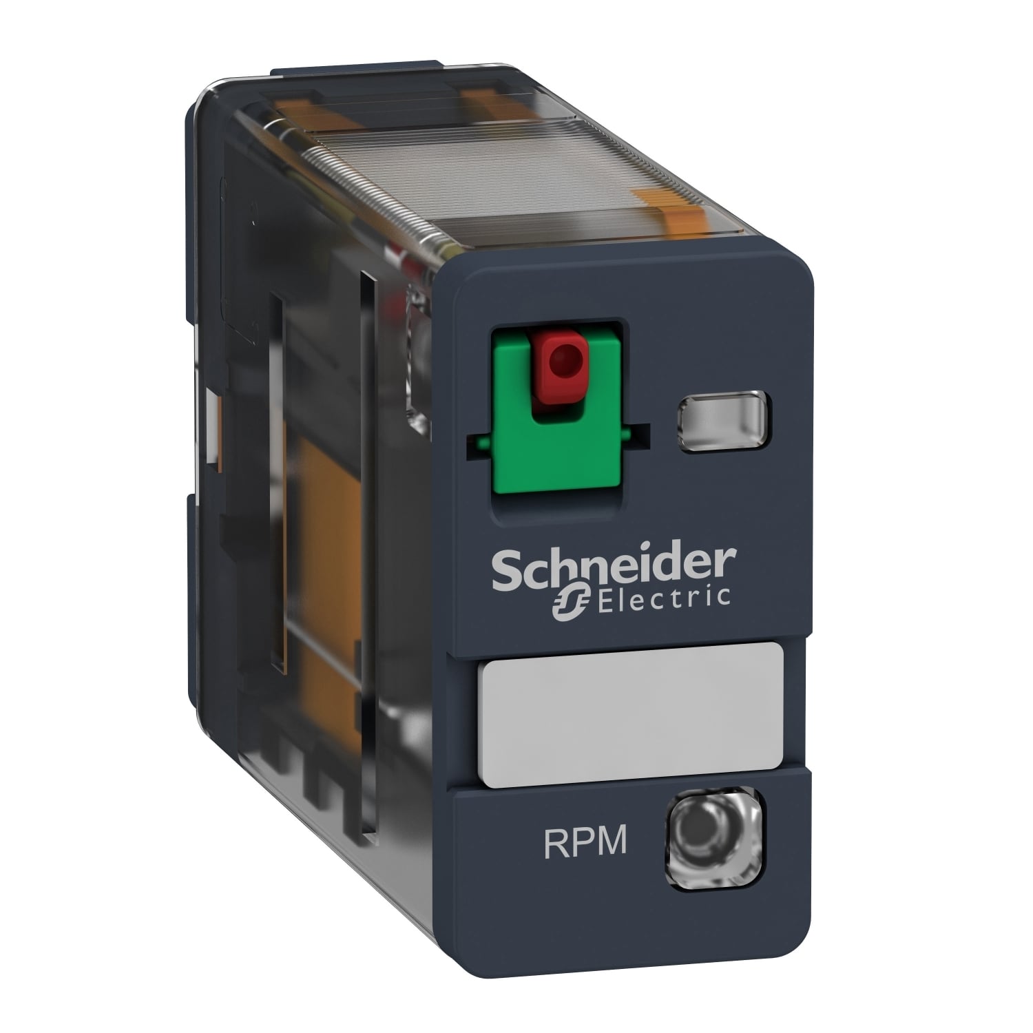 plug-in relay, Harmony electromechanical relays, 15A, 1CO, with LED, lockable test button, 120V AC