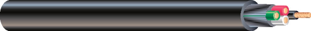 10-104 CU 4/C BLACK/WHITE/RED/GREEN SEOOW SEOPRENE BLACK 105C 600V POLY250 FT