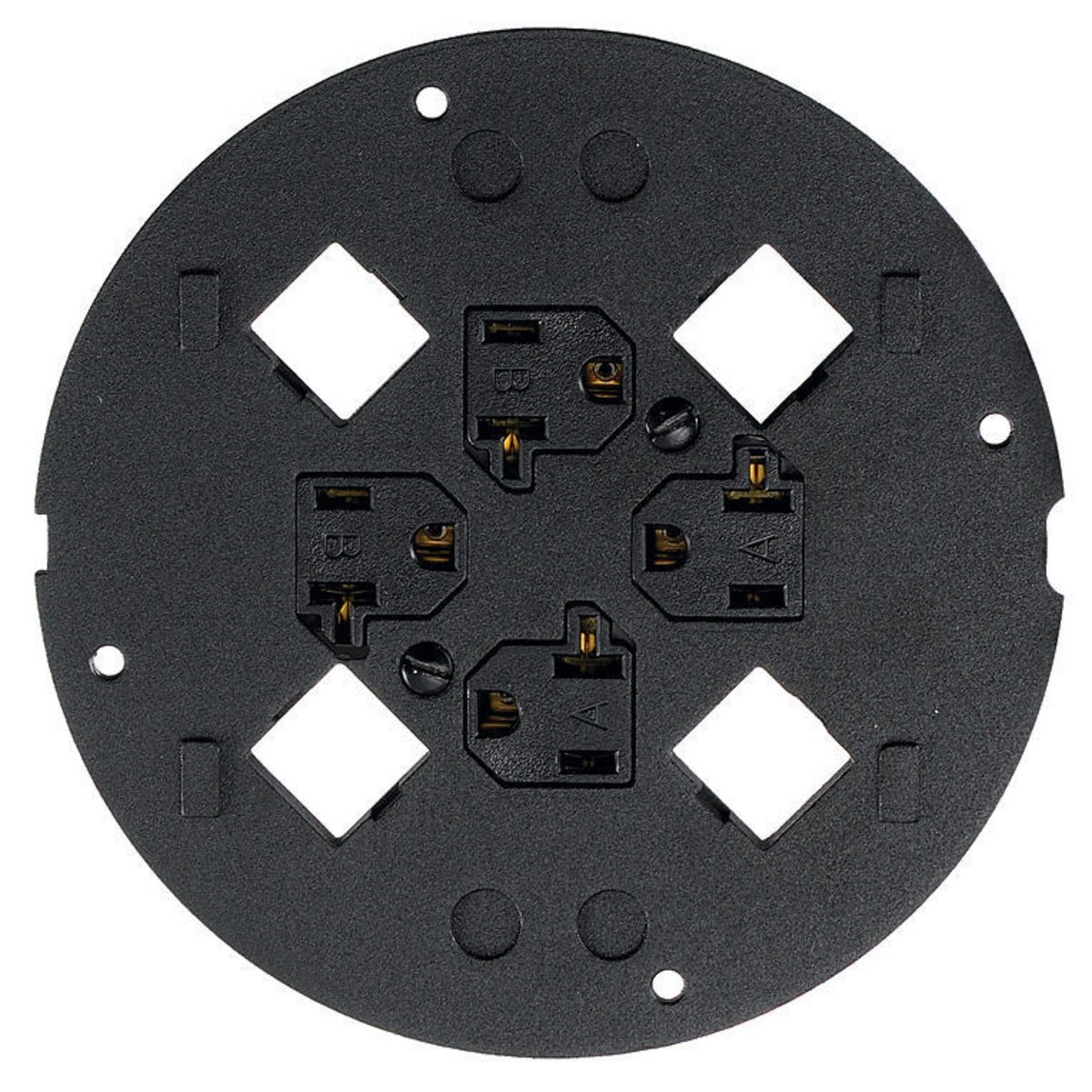 Hubbell Wiring Device Kellems, Floor and Wall Boxes, SystemOne Subplate,4X4 Systemax