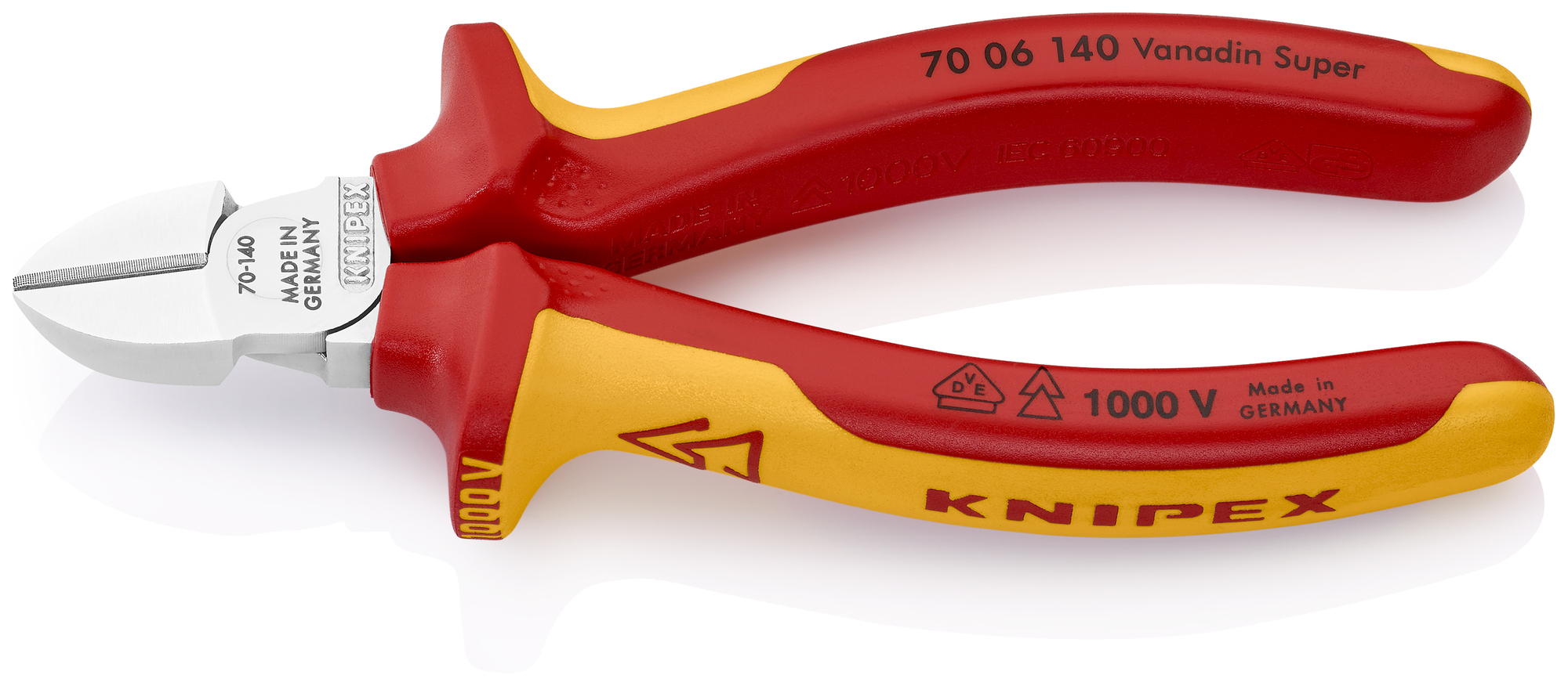 Diagonal Cutters-1000V Insulated, 5 1/2 in., Multi-Component, VDE