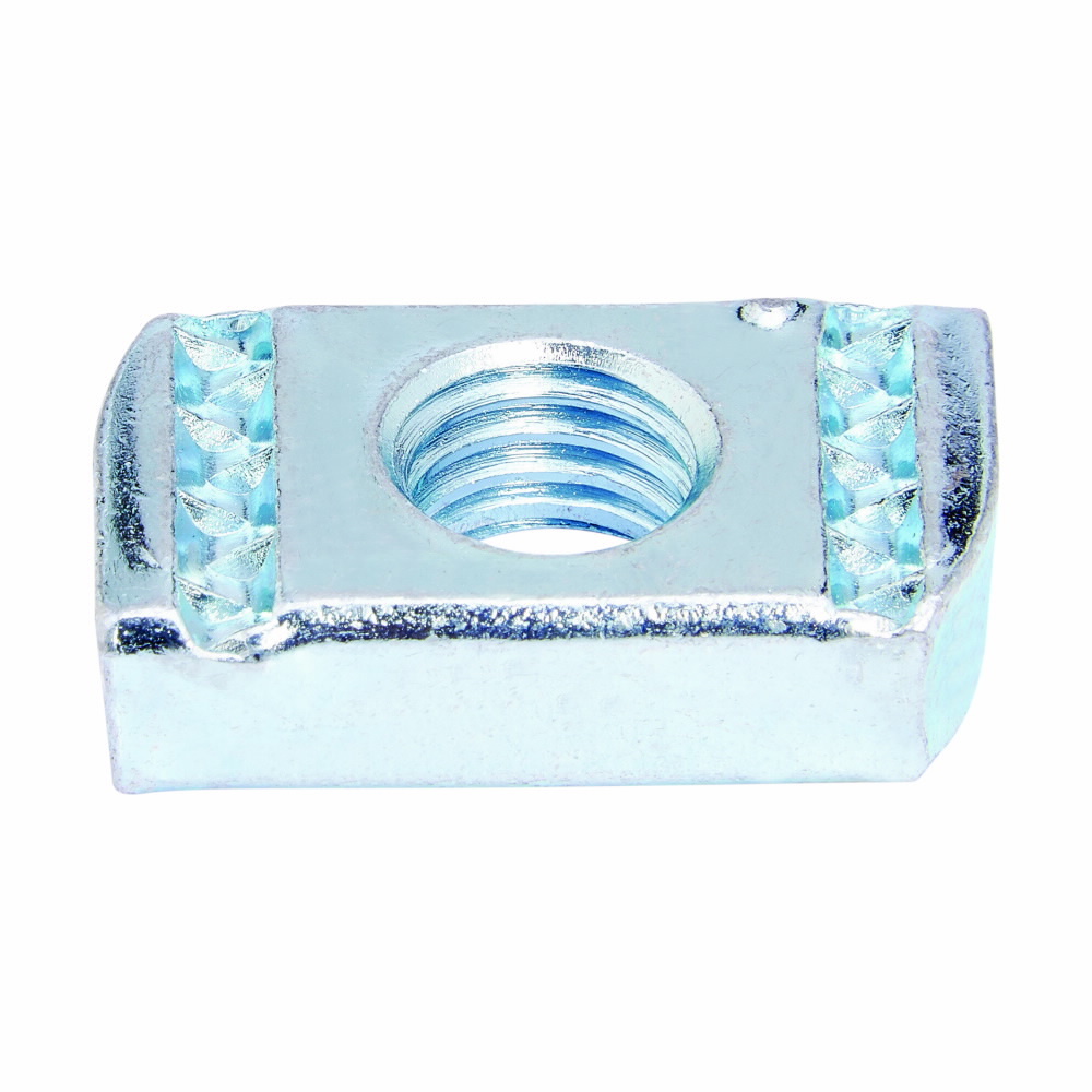 Eaton B-Line series spring nut, 0.85" H x 1.3750" L x 0.85" W, Steel, Electro-plated, 10"-32 bolt size