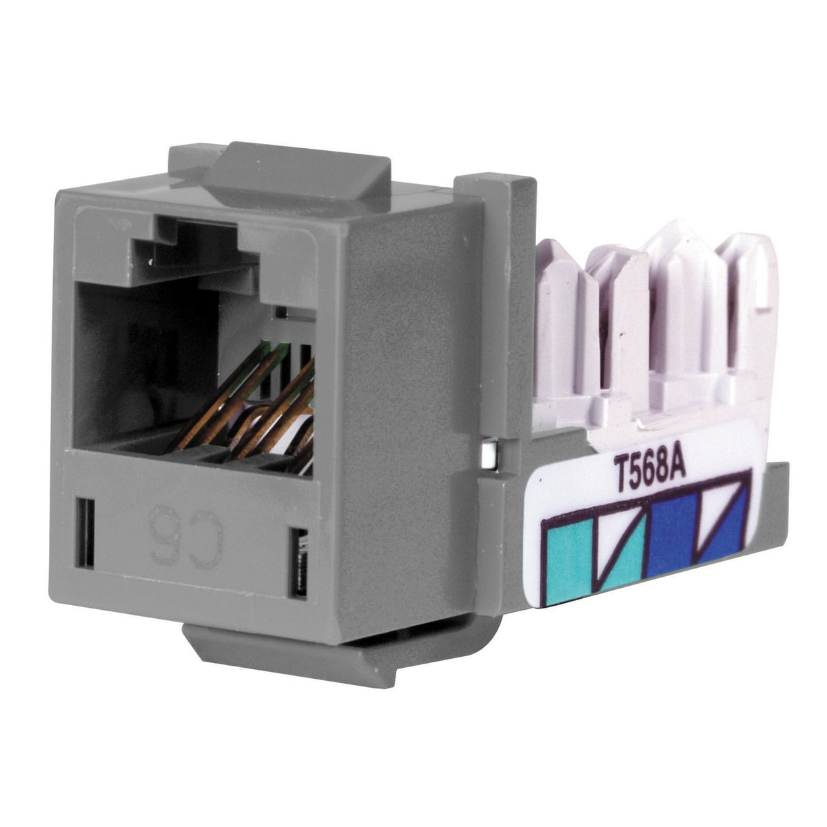 Telephone/Data, Jack, XCELERATOR, Cat 6, Gray, 25 Pack