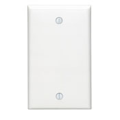 1-Gang No Device Blank Wallplate, Standard Size, Thermoplastic Nylon, Box Mount, Red