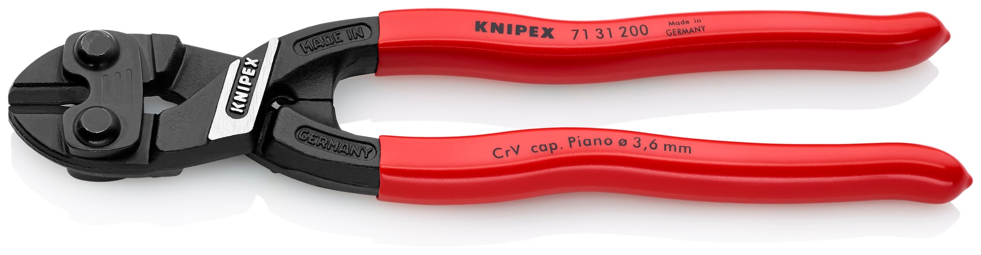 CoBolt High Leverage Compact Bolt Cutters-Notched Blade, 8 in., Plastic Coating