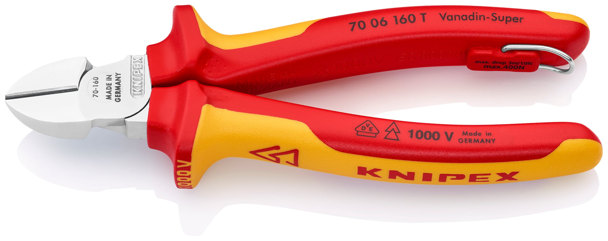 Diagonal Cutters-1000V Insulated-Tethered Attachment, 6 1/4 in.