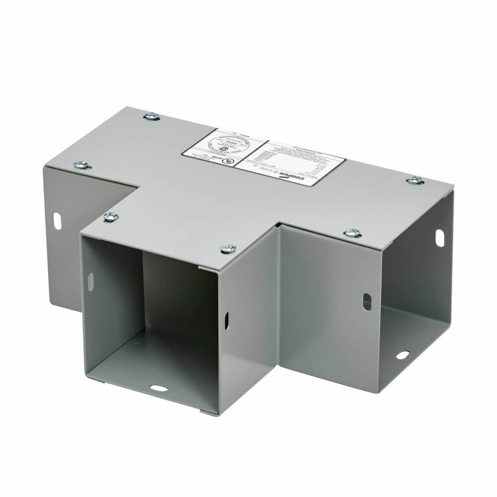 wireway tee fitting, Lay-in, Wireway tee fitting, NEMA 1, Steel, ANSI 61 gray painted, 12" X 12"