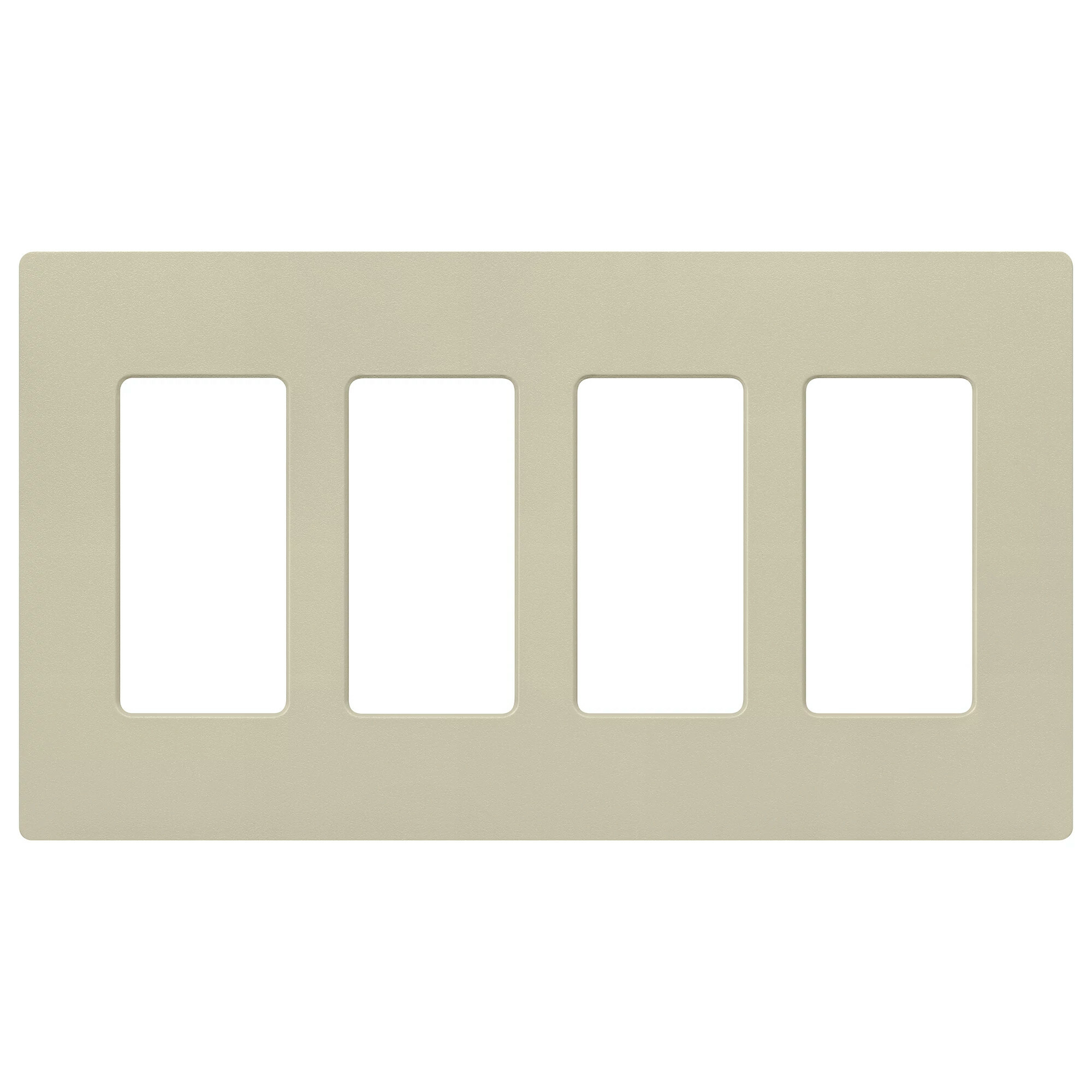 Claro Wallplate, Satin Finish, Four-gang in clay