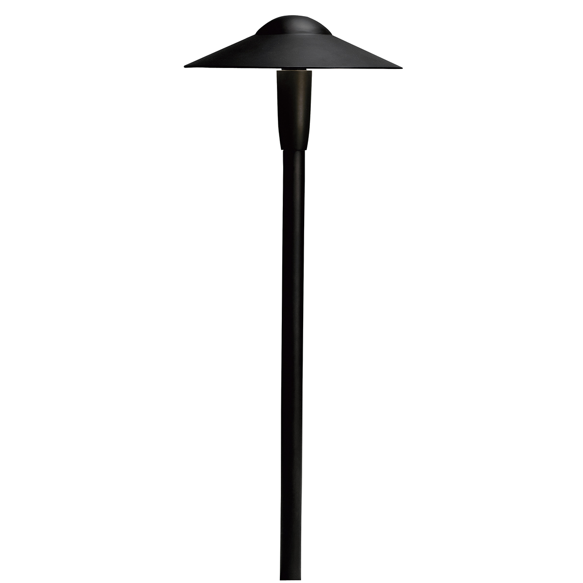 3000K PURE-WHITE LED DOME PATH LIGHT - Now in Design Pro LED, a wider path and spread light in a Textured Black finish that is unobtrusive in the landscape.