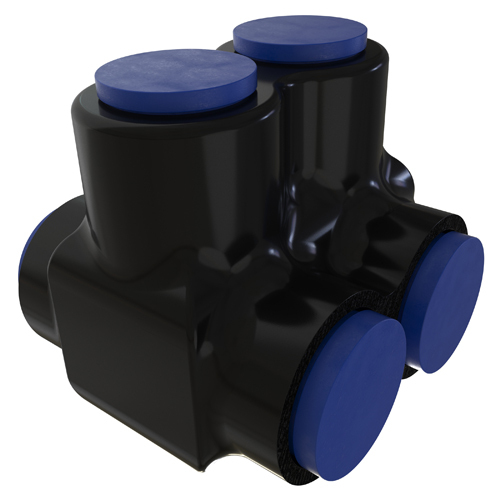 Nimbus4Flex Insulated Flexible Aluminum Multi-Tap Connector, Conductor Range 750-250, Flex 500-3/0 H,I,K 4/0-3/0 M 535.3-3/0 DLO, 2 Ports, Dual Sided Entry, Tin Plated, UL, CSA