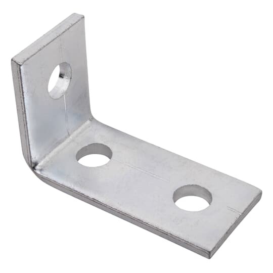 Fitting, 90 Degree, Height 2-1/4 Inches, Base Length 3-1/2 Inches, Hole Diameter 9/16 Inches, Electro-Galvanized Steel