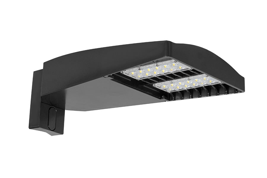 Lotblaster Type III 160W, 4000k, LED Unv Pole Adpt, Dimmable, Bronze