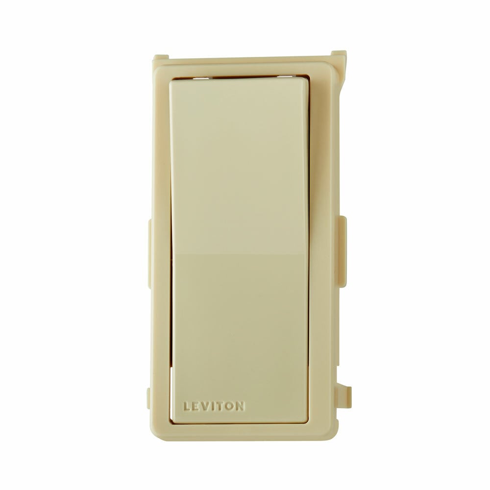 Decora Digital Switch Color Conversion Kit. Snap-on White Frame With Rocker No Locator Light- Ivory