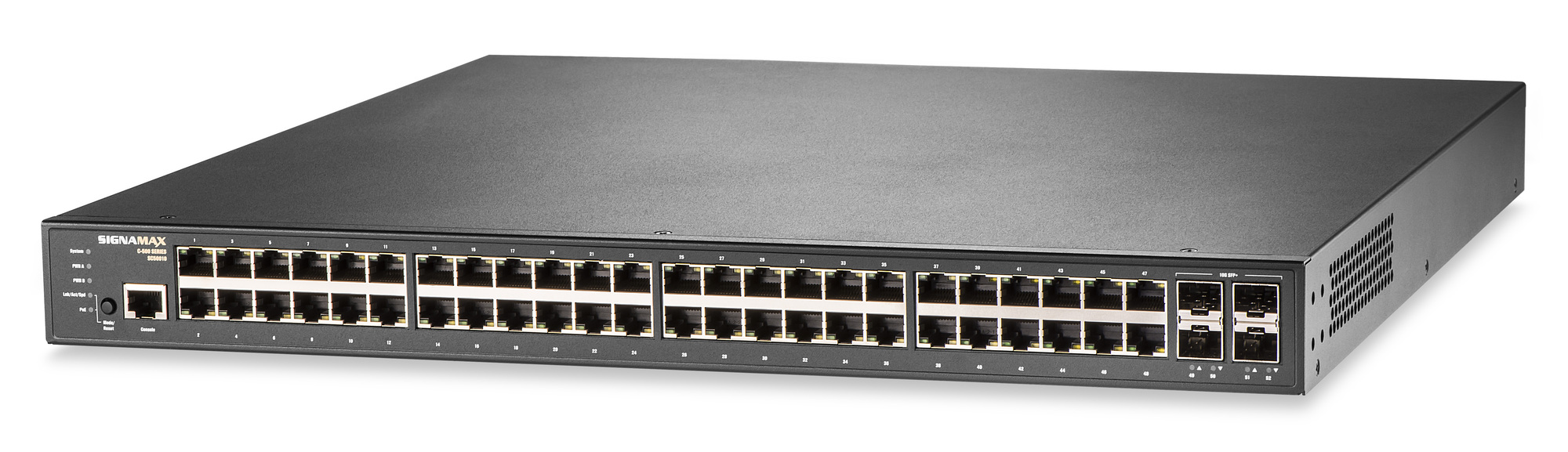 C-500 48 Port Gigabit PoE+ Managed Switch with 4 1/10G SFP+ Ports
