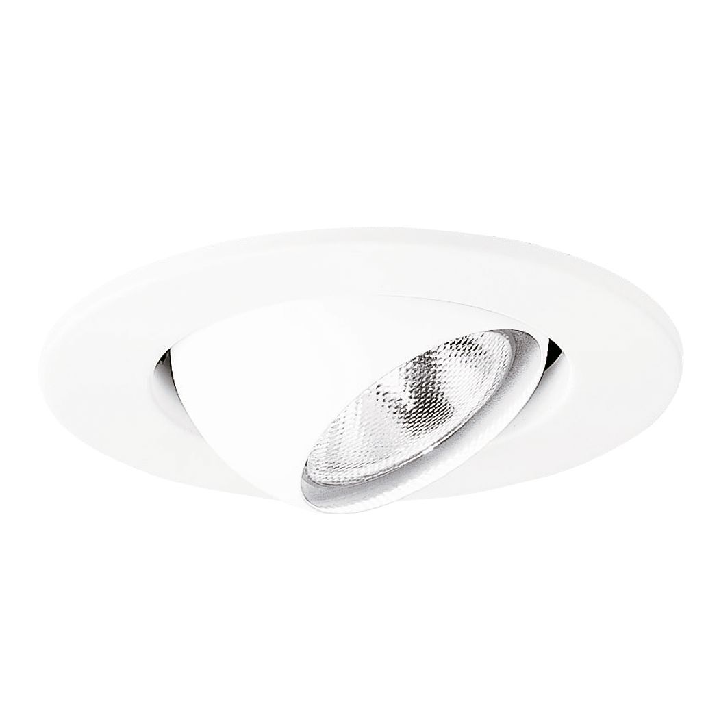 4" White Adjustable Eyeball, 30-degree tilt